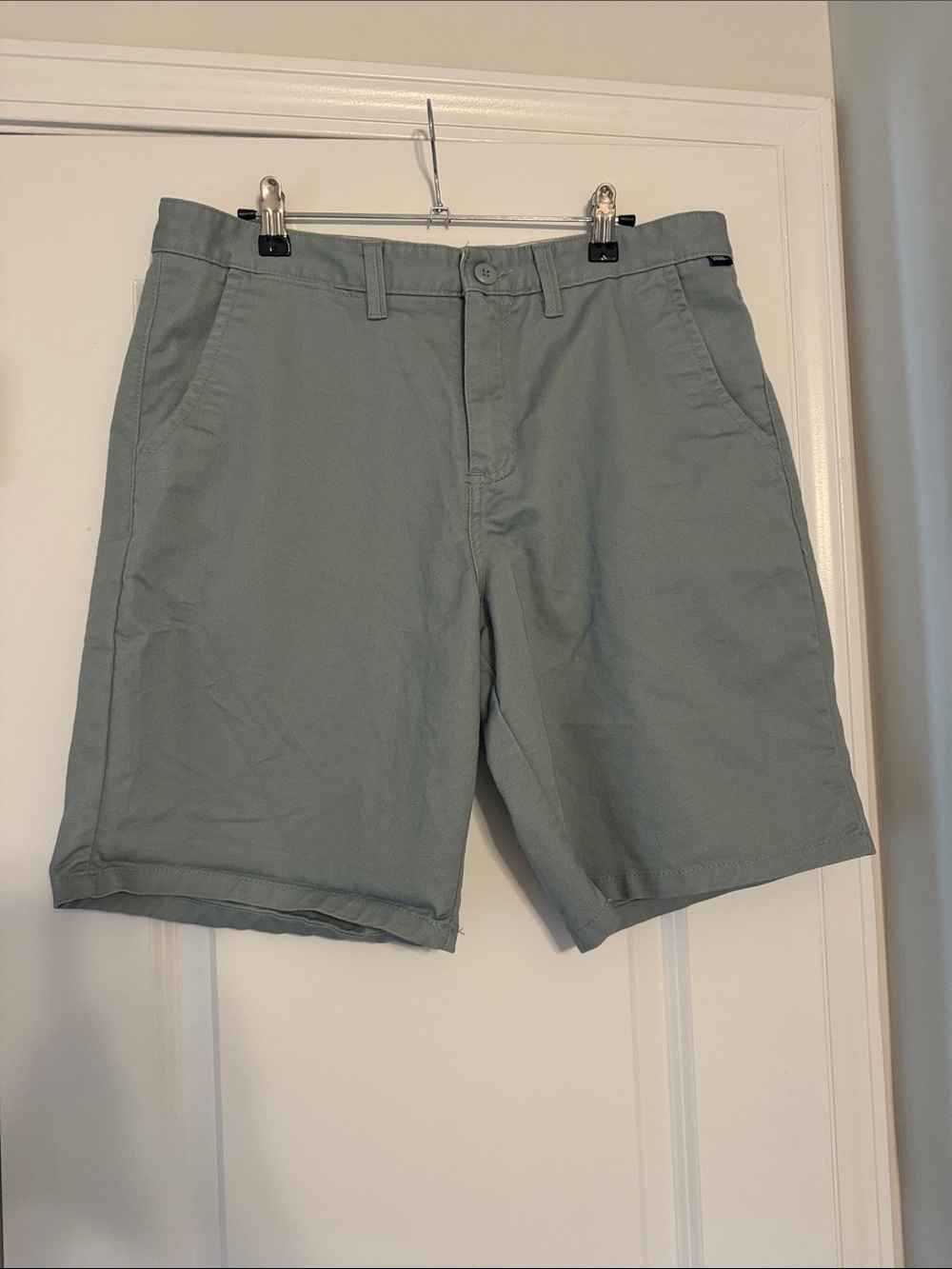 Vans Men's Flat Front Shorts — Light Sage Green